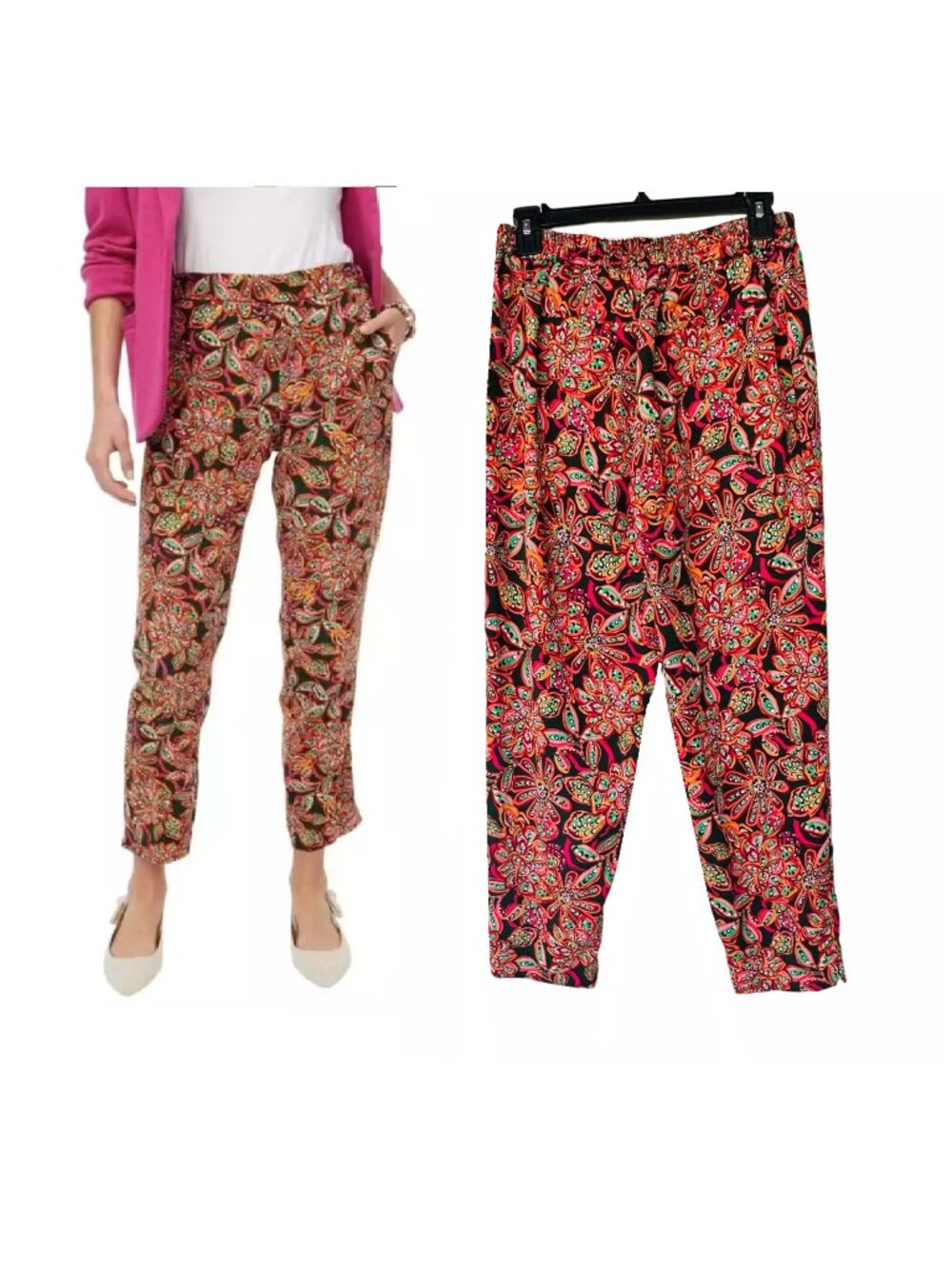 ⭐J.Crew Jamie Womens Floral Tropical Novelty Print Casual Formal Pants Sz 4 New